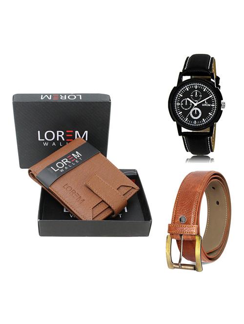belt, wallet & watch gift combo - 19369135 - Very Small Image - 1