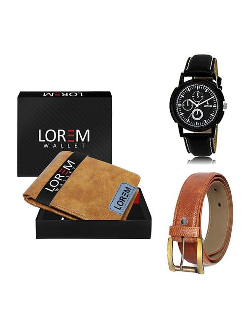 belt, wallet & watch gift combo - 19369136 - Very Small Image - 1