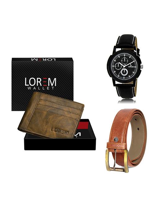 belt, wallet & watch gift combo - 19369144 - Very Small Image - 1