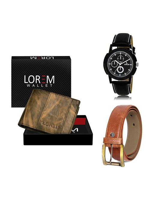 belt, wallet & watch gift combo - 19369145 - Very Small Image - 1