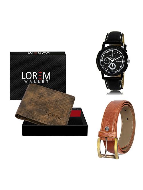 belt, wallet & watch gift combo - 19369153 - Very Small Image - 1
