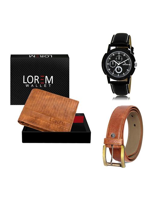 belt, wallet & watch gift combo - 19369154 - Very Small Image - 1