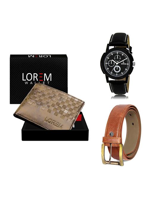 belt, wallet & watch gift combo - 19369161 - Very Small Image - 1