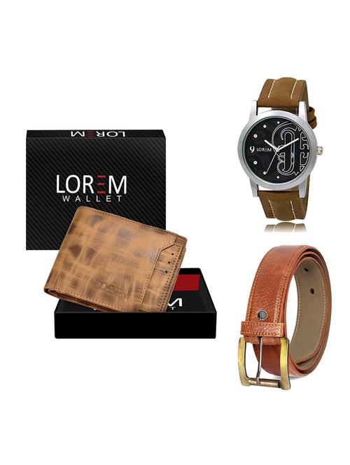 belt, wallet & watch gift combo - 19369191 - Very Small Image - 1