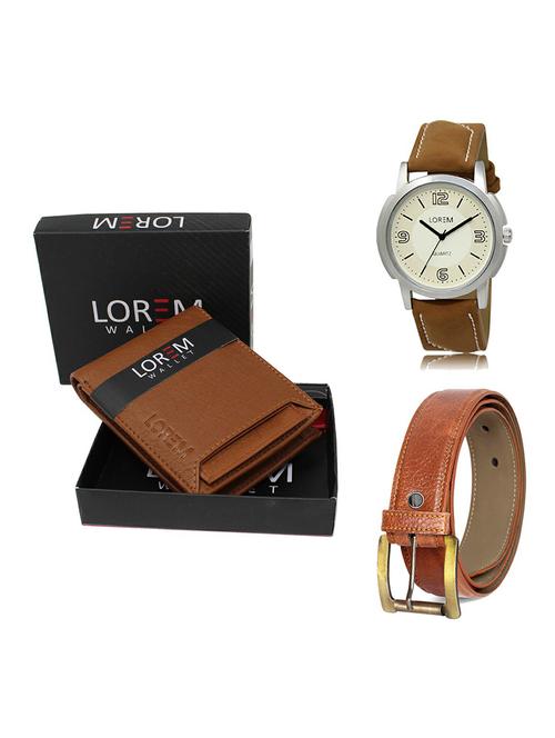 belt, wallet & watch gift combo - 19369264 - Very Small Image - 1