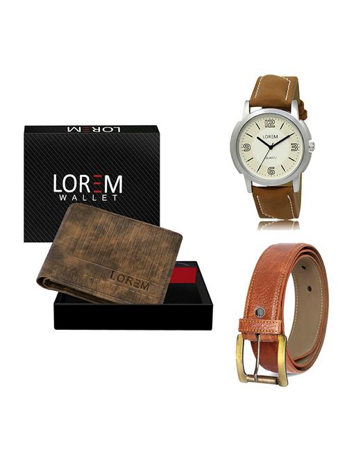 belt, wallet & watch gift combo - 19369288 - Very Small Image - 1