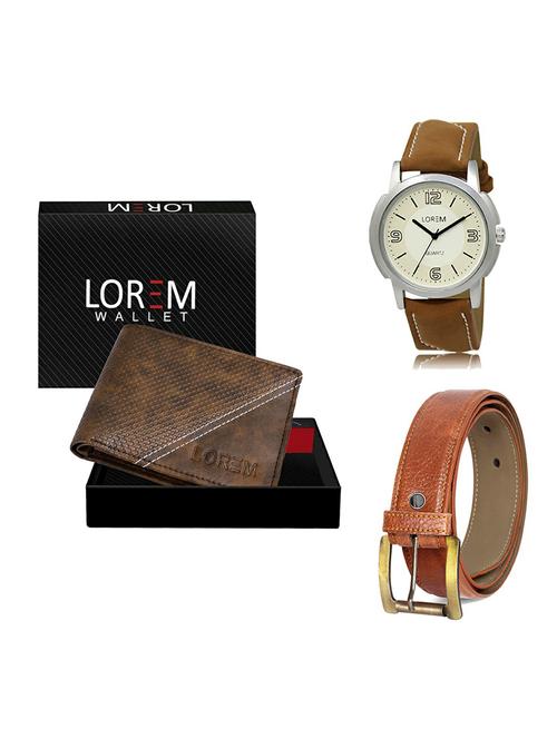 belt, wallet & watch gift combo - 19369292 - Very Small Image - 1