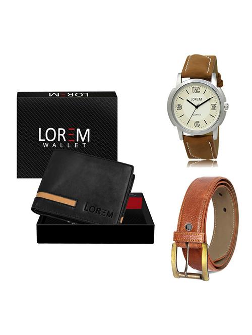 belt, wallet & watch gift combo - 19369302 - Very Small Image - 1