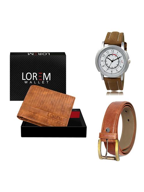 belt, wallet & watch gift combo - 19369334 - Very Small Image - 1