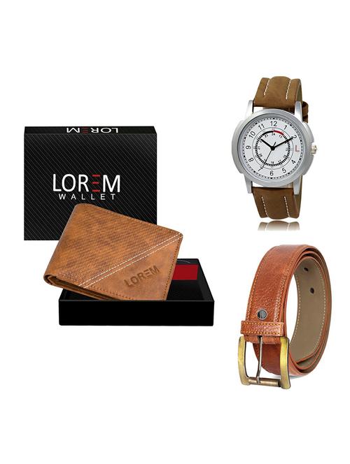 belt, wallet & watch gift combo - 19369338 - Very Small Image - 1