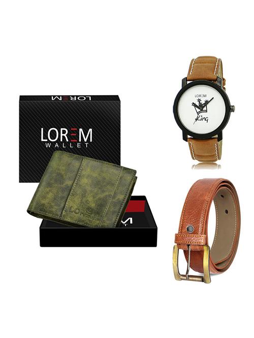 belt, wallet & watch gift combo - 19369368 - Very Small Image - 1