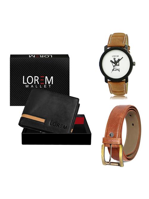 belt, wallet & watch gift combo - 19369392 - Very Small Image - 1