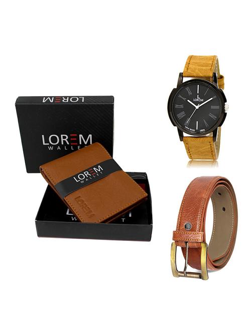 belt, wallet & watch gift combo - 19369398 - Very Small Image - 1