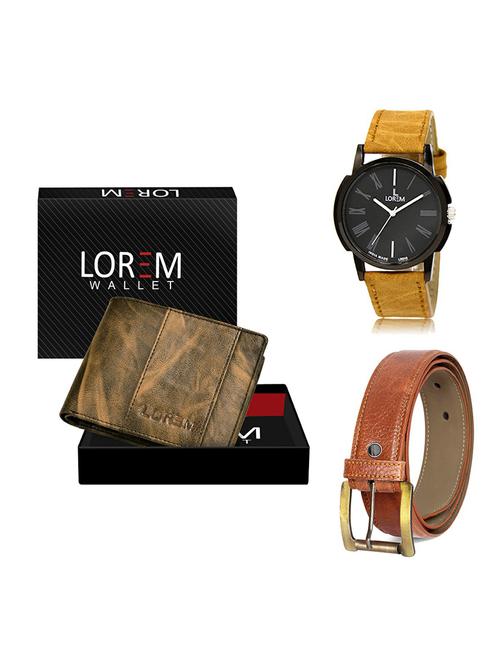belt, wallet & watch gift combo - 19369415 - Very Small Image - 1