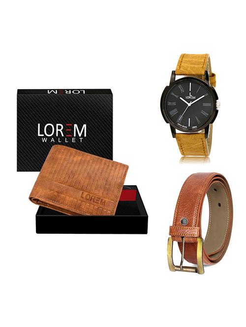 belt, wallet & watch gift combo - 19369424 - Very Small Image - 1
