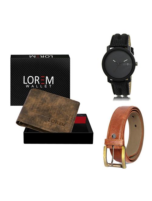 belt, wallet & watch gift combo - 19369513 - Very Small Image - 1