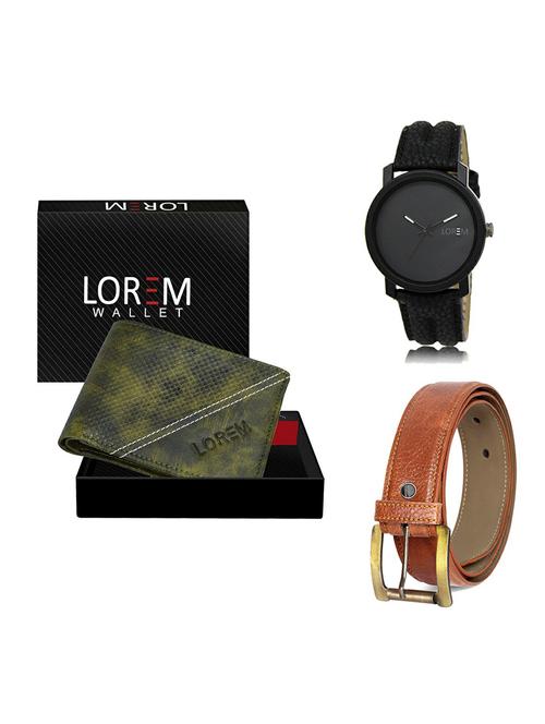 belt, wallet & watch gift combo - 19369519 - Very Small Image - 1