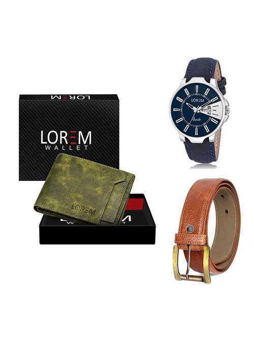 belt, wallet & watch gift combo - 19369591 - Very Small Image - 1