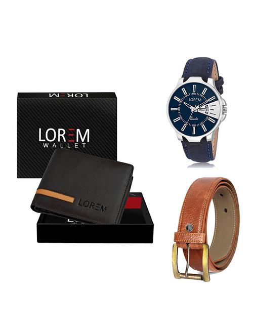 belt, wallet & watch gift combo - 19369618 - Very Small Image - 1