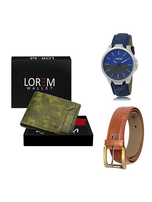 belt, wallet & watch gift combo - 19369636 - Very Small Image - 1