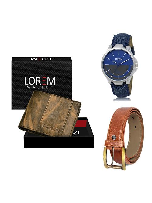 belt, wallet & watch gift combo - 19369640 - Very Small Image - 1