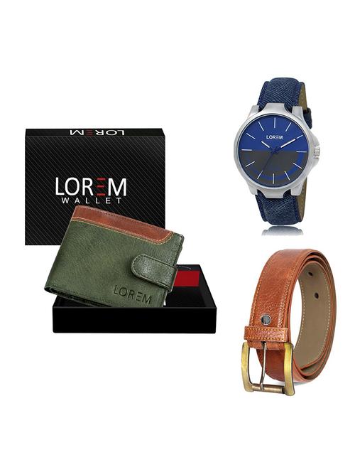 belt, wallet & watch gift combo - 19369666 - Very Small Image - 1