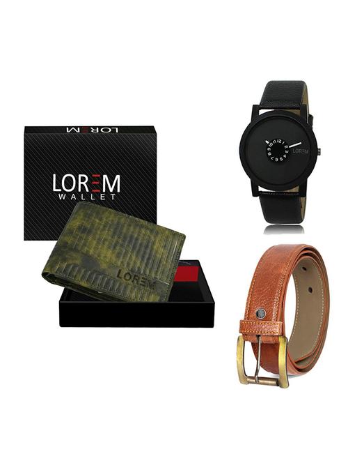 belt, wallet & watch gift combo - 19369695 - Very Small Image - 1
