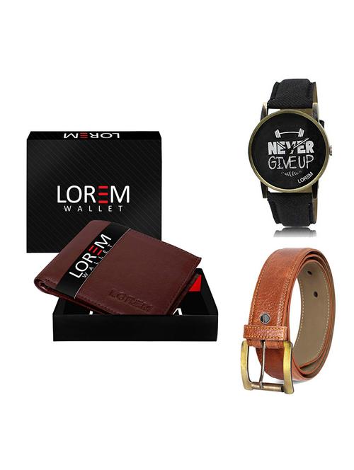 belt, wallet & watch gift combo - 19369769 - Very Small Image - 1