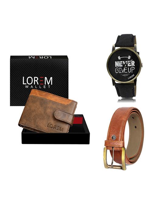 belt, wallet & watch gift combo - 19369799 - Very Small Image - 1