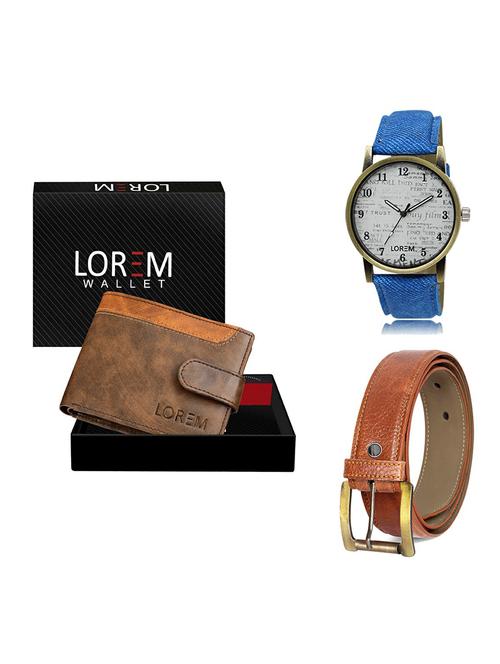 belt, wallet & watch gift combo - 19369844 - Very Small Image - 1