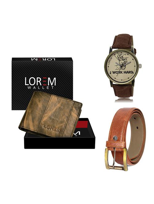 belt, wallet & watch gift combo - 19369865 - Very Small Image - 1