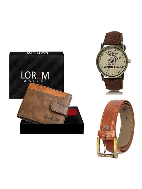 belt, wallet & watch gift combo - 19369889 - Very Small Image - 1