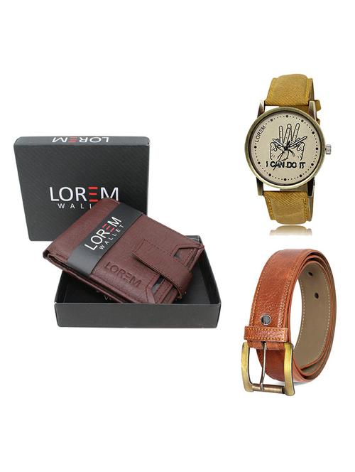 belt, wallet & watch gift combo - 19369899 - Very Small Image - 1