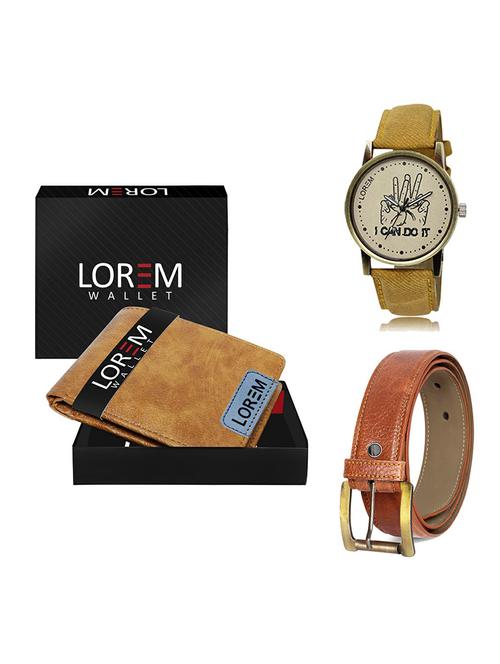 belt, wallet & watch gift combo - 19369901 - Very Small Image - 1