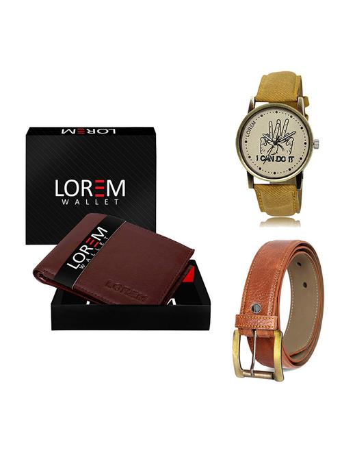 belt, wallet & watch gift combo - 19369904 - Very Small Image - 1