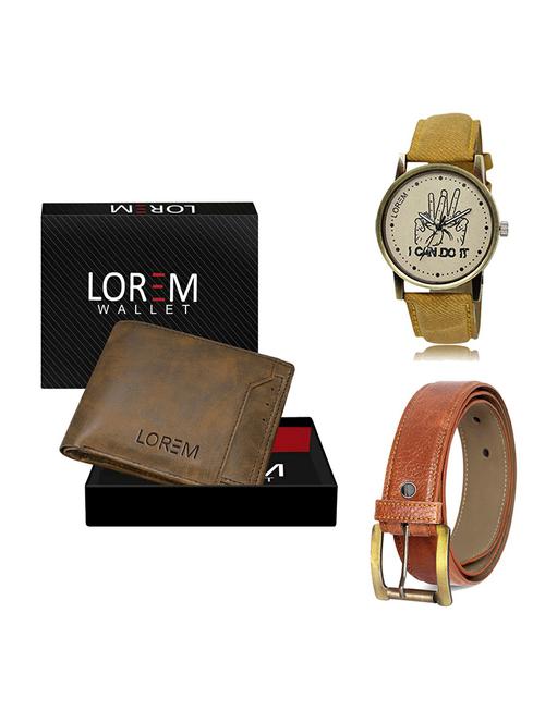 belt, wallet & watch gift combo - 19369914 - Very Small Image - 1