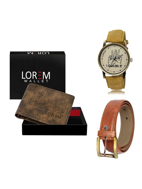 belt, wallet & watch gift combo - 19369918 - Very Small Image - 1