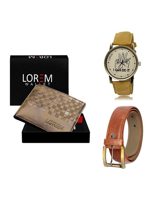 belt, wallet & watch gift combo - 19369926 - Very Small Image - 1