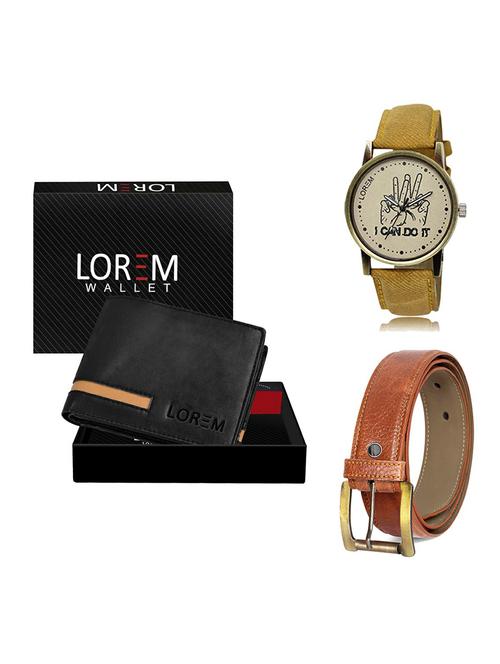 belt, wallet & watch gift combo - 19369932 - Very Small Image - 1