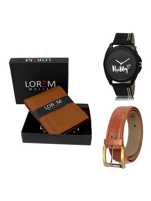 belt, wallet & watch gift combo - 19369938 - Very Small Image - 1
