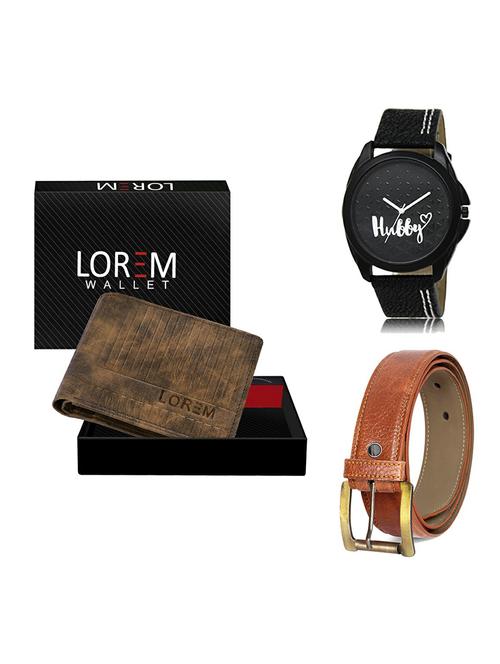 belt, wallet & watch gift combo - 19369963 - Very Small Image - 1