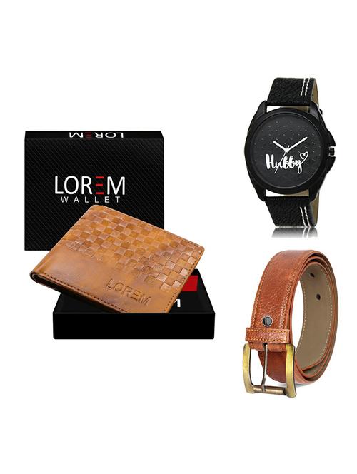 belt, wallet & watch gift combo - 19369972 - Very Small Image - 1