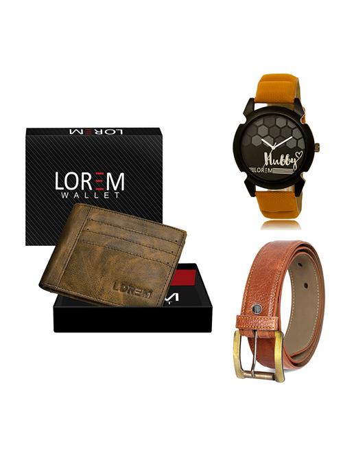 belt, wallet & watch gift combo - 19369999 - Very Small Image - 1