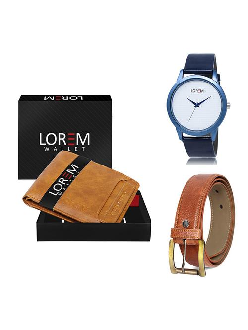 belt, wallet & watch gift combo - 19370031 - Very Small Image - 1