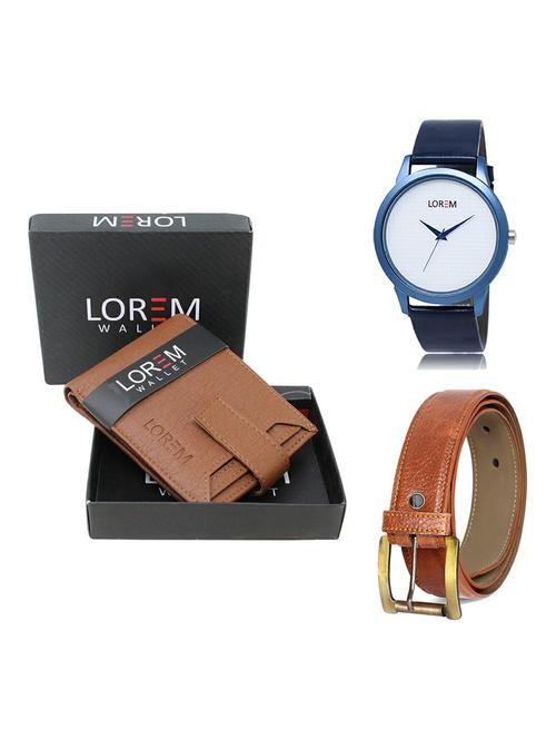 belt, wallet & watch gift combo - 19370035 - Very Small Image - 1