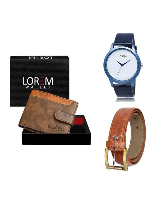 belt, wallet & watch gift combo - 19370069 - Very Small Image - 1