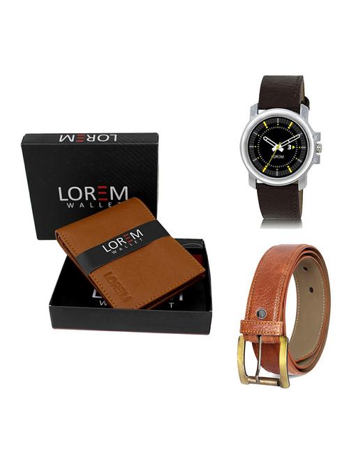 belt, wallet & watch gift combo - 19370073 - Very Small Image - 1