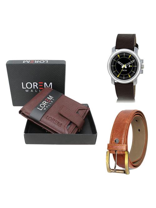 belt, wallet & watch gift combo - 19370079 - Very Small Image - 1
