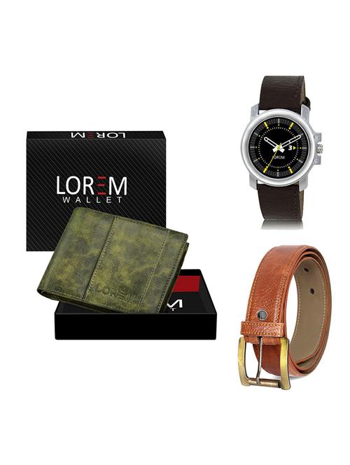 belt, wallet & watch gift combo - 19370088 - Very Small Image - 1