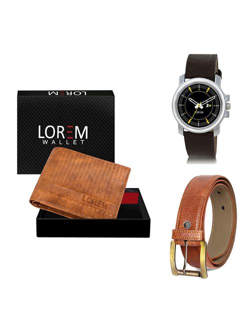 belt, wallet & watch gift combo - 19370099 - Very Small Image - 1